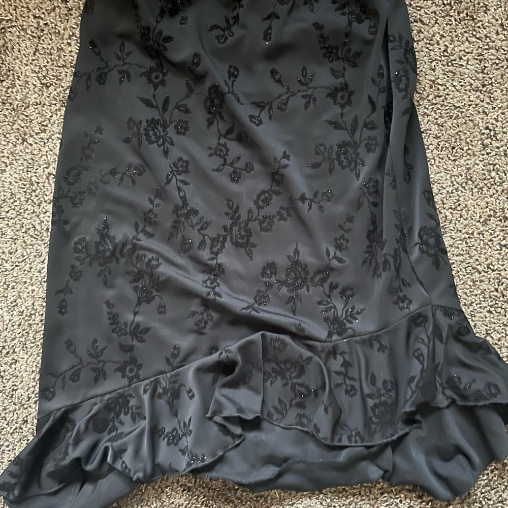 Jonathan Martin Black Floral Pencil Skirt